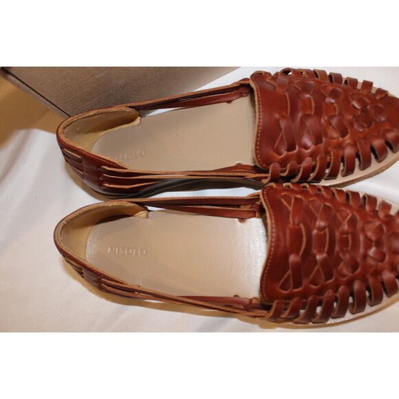 Nisolo Leather Sandal Huarache‎ Men's BRANDY MSRP $150 NIB - Picture 6 of 9
